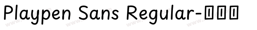 Playpen Sans Regular字体转换